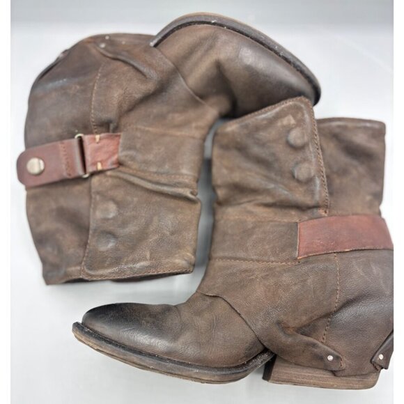 Sheridan Mia Distressed Brown Leather Ankle Boots Womens Size 39 - Picture 5 of 8